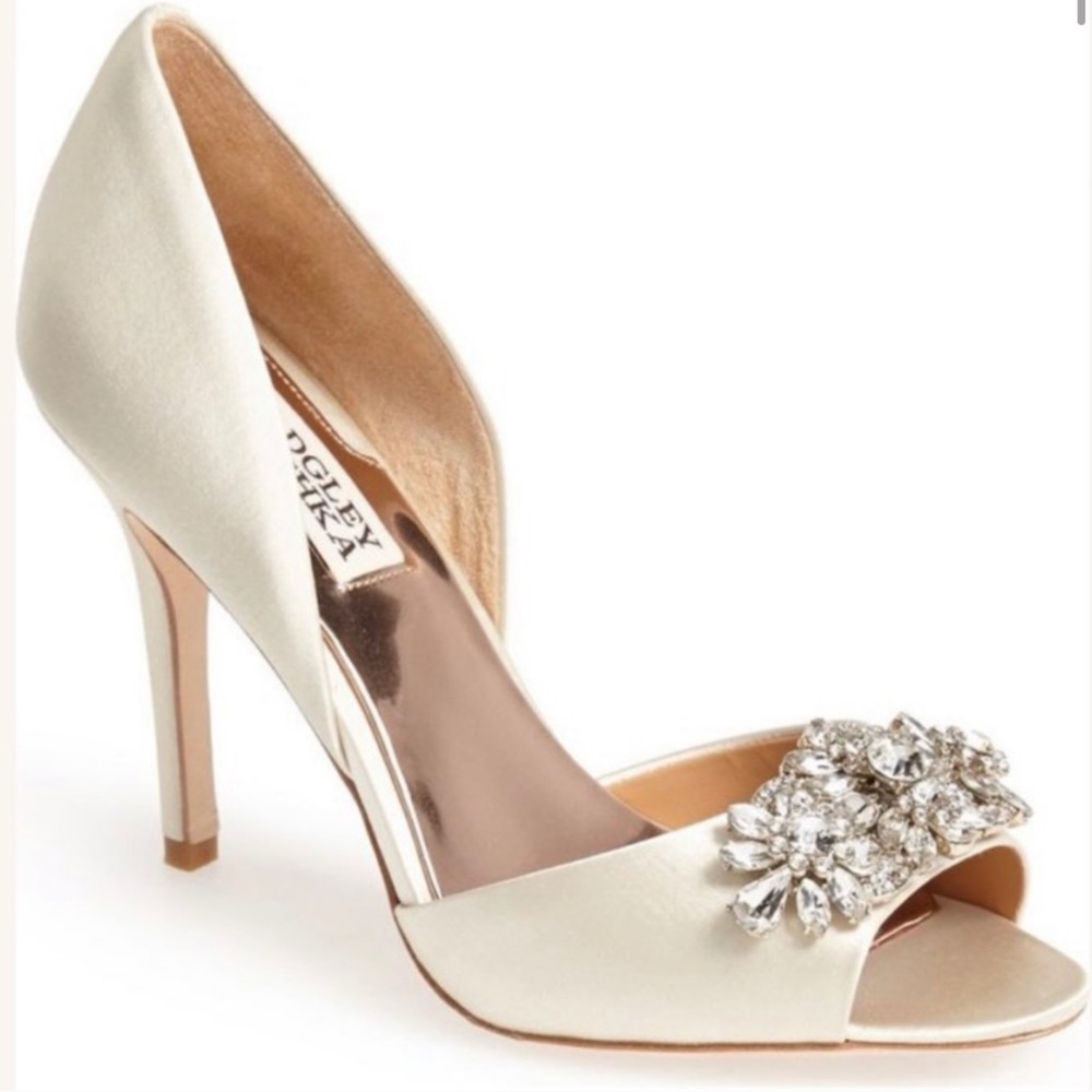 Badgley Mishka Giana D’Orsay Bridal Heels